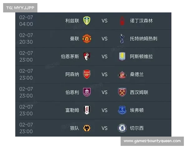 英超第27轮赛程公布，2月21日至24日密集进行